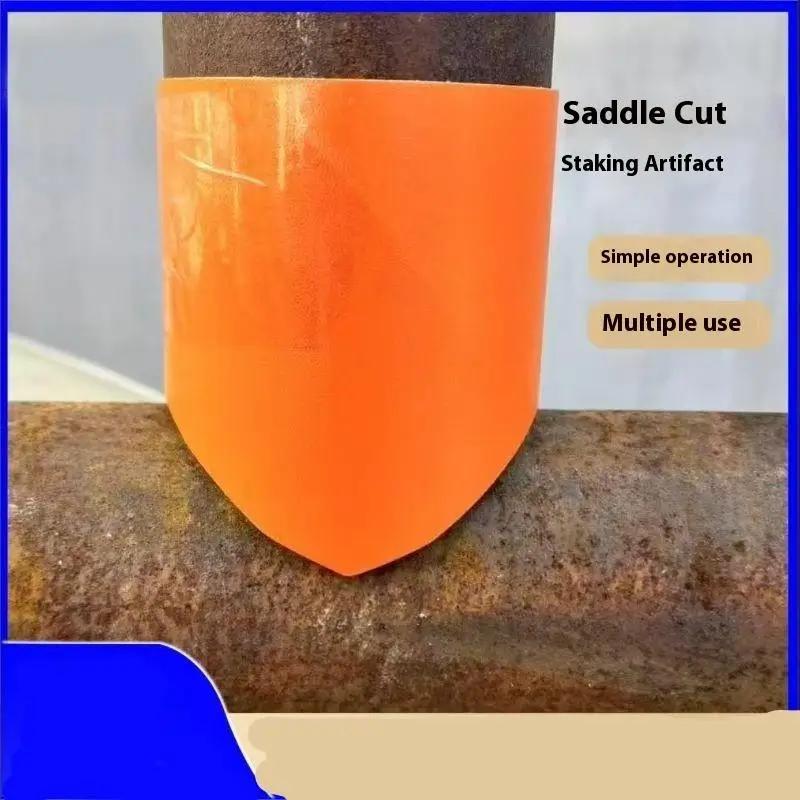 

10 Sizes Pipe Saddle Marker Tool Kit, DN20 to DN200 Conduit Notching Template for Round Tube Tee Joints DN20 to DN50 помаранчевий