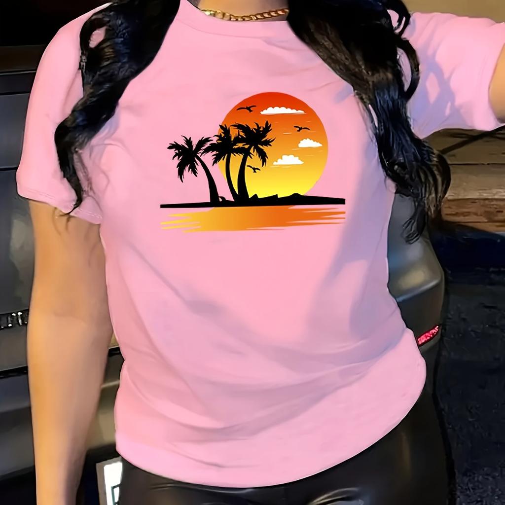 Women's Personalized Printed Casual Short-Sleeve T-Shirt