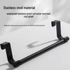 No-Drill Stainless Steel Over-Door Hanging Rod & Hook Rack for Kitchen or Closet Storage