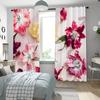 2pcs Colorful Flower Pattern Curtain Decorative Window Drape Window Treatments For Bedroom Living Room Home Decoration cortinas