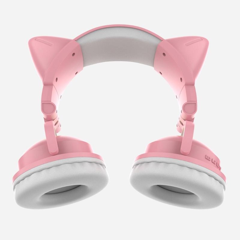 Cute for Cat Ear Pattern Kids Headset Bluetooth-compatible5.0 Headphone Best Present for Girls Boys Birthday Party New Y