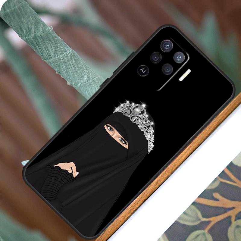Niqab Queen Islamic Muslimah Woman For OPPO A17 A16 A15 A79 A58 A78 A98 A74 A94 A77 A5 A9 A96 A76 A52 A72 A53S A54S A57S Case
