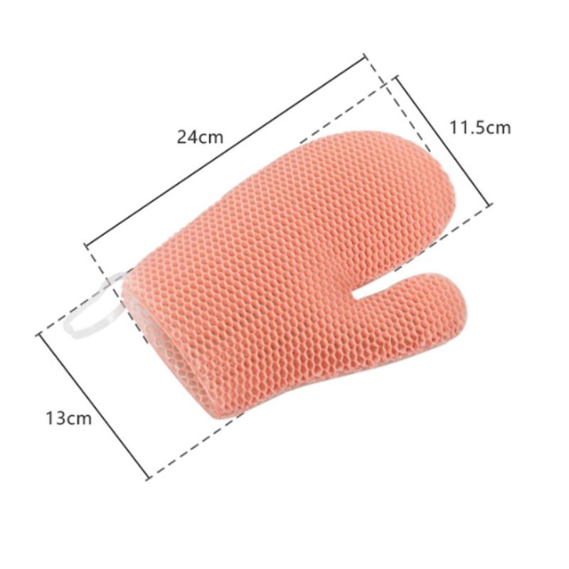 TPU Exfoliating Scrub Glove, Honeycomb Structure, Quick Drying, Essential Bathroom Body Care Accessory