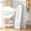 162cm Aluminium Frame Standing Mirror - Black