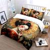 Elegant Geisha with Golden Background Print Bedding Set 1 Duvet Cover 2 Pillowcases for Adult and Children Luxury Gift
