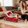 Bite Resistant Christmas Sleigh Pet Bed Reindeer Shape Xmas Sleigh Cat Nest  Holiday Gift