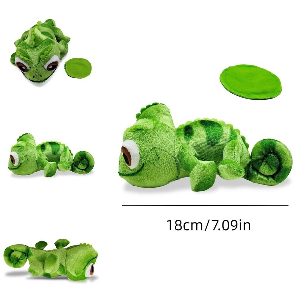 Cute Frog Plush Toy With Long Hair And Color-changing Features 16cm Size