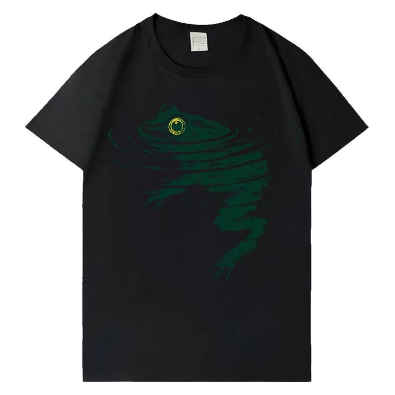 Funny Frog Meme Trendy Graphic Print Short Sleeve Tee Shirt Hot Sale Streetwear Unisex Women Harajuku Crewneck Tshrit Unisex