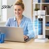 Bedroom Tower Fan Portable with Remote Control, 6 Speed 7 Color LED Night USB Powered Cooling Light, Quiet Air Cooler, Misting for Home Office