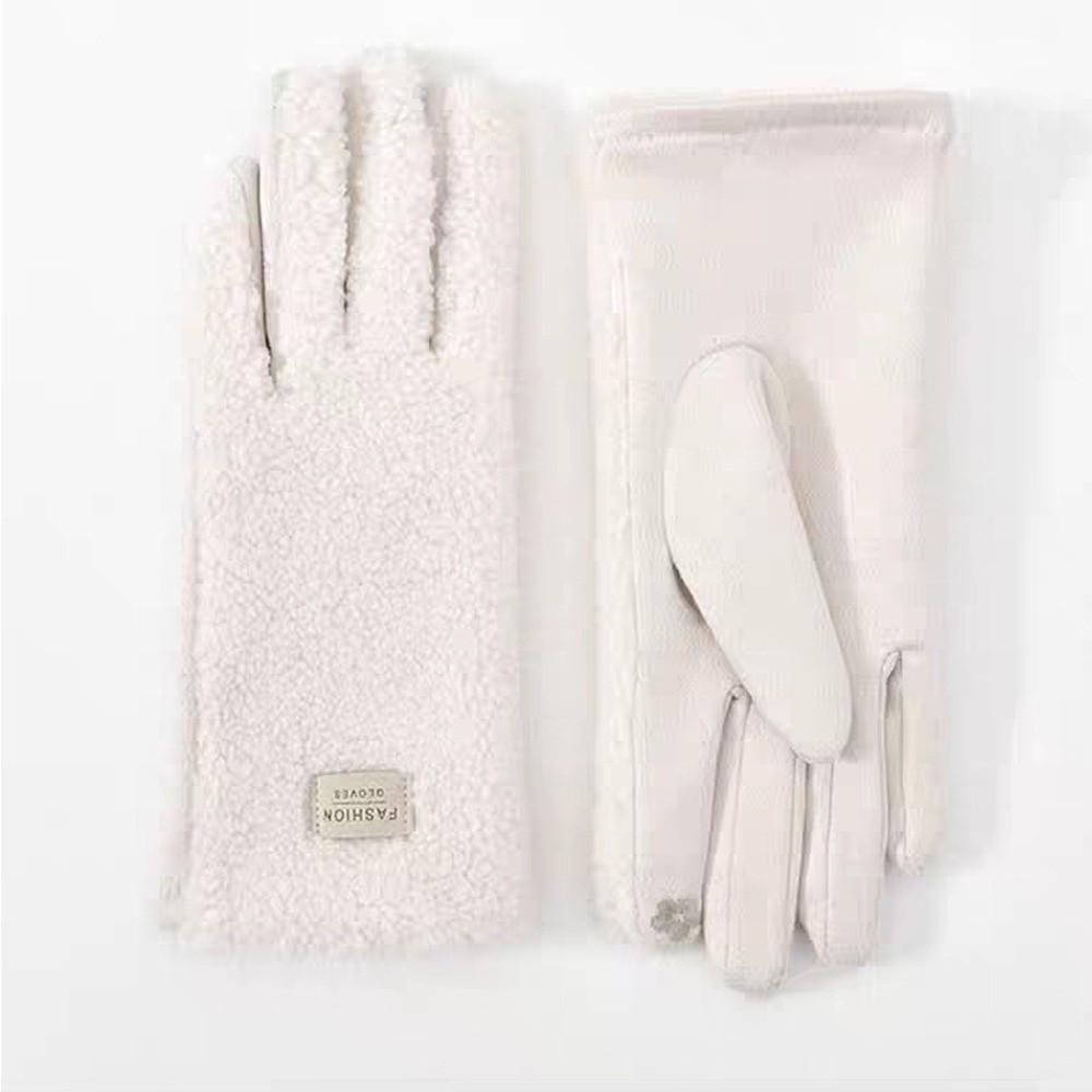 Windproof Keep Warm Gloves Imitation Fleece Mittens New Full Finger Gloves Outdoor
