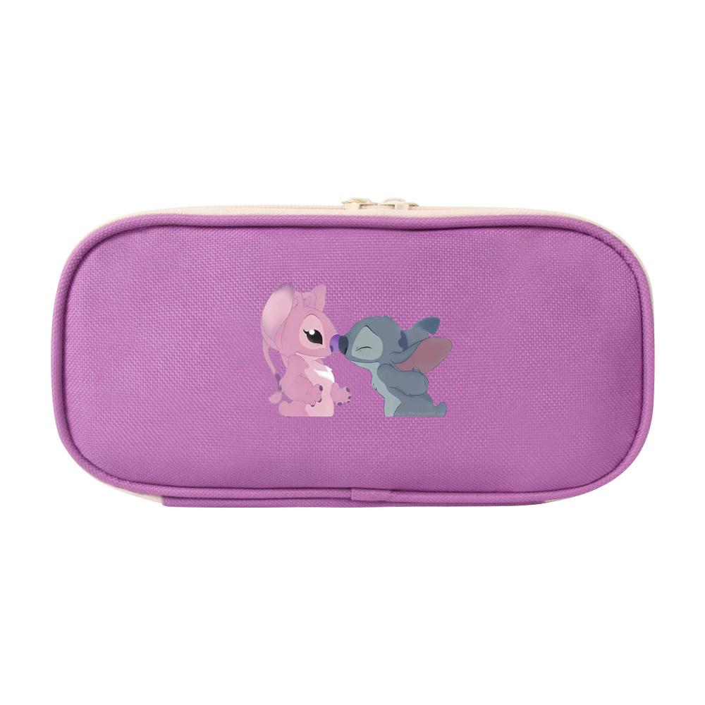 Stitch Colorful Pencil Case Canvas Storage Bag For Elementary School Students