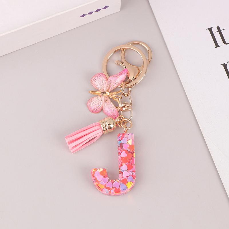 

Dreamy Sequin Letters Keychain Pendant Letter Keyring Purse Suspension Bags Charms Car Key Chain B