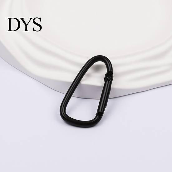 Colorful Keychain Accessory 2Pcs Carabiner Spring Buckle Lightweight Alloy Clip Easy One-Handed Durable Metal D-Shaped Hook Outdoor Travel Bag Pendant