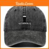 Vitamin G Letter Vintage Baseball Cap For Casual Daily Wear