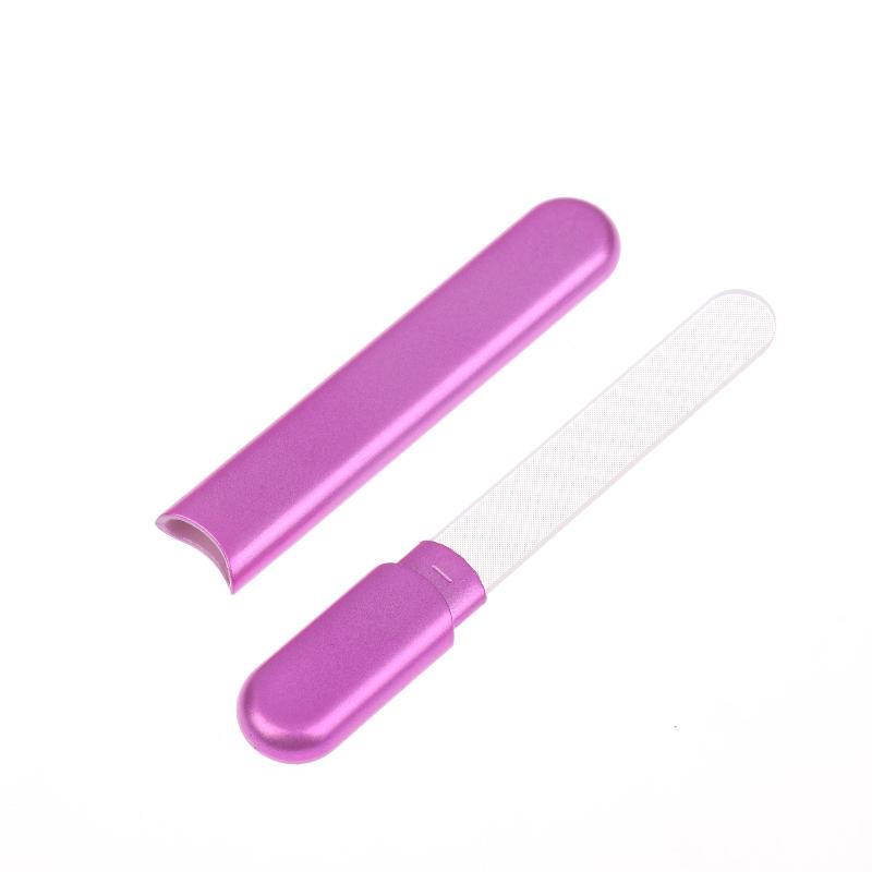 Glass Nail File With Case, Crystal Diamond Salon Best Beauty Nail Buffer For Natural And Acrylic Nail