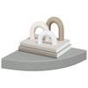 Corner Floating Shelves Set of 4 Gray 25 X 25 X 3.8 Cm MDF