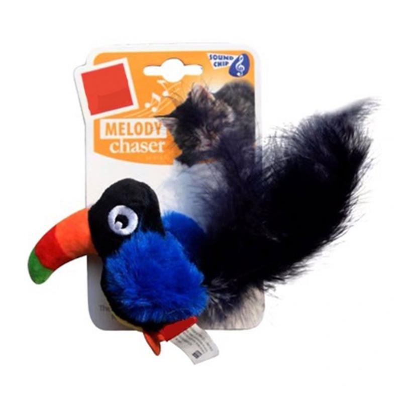 Interactively Cats Toy Chirping Bird Toy Melodies Chasers Cats Toy Cats Training Toy for Indoor Bird Attachment
