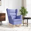 VidaXL Rocking Chair Blue Denim 74x90x102 Cm Fabric, Chair, Lounge Seat, Rocker, Lounge Chair 4016930