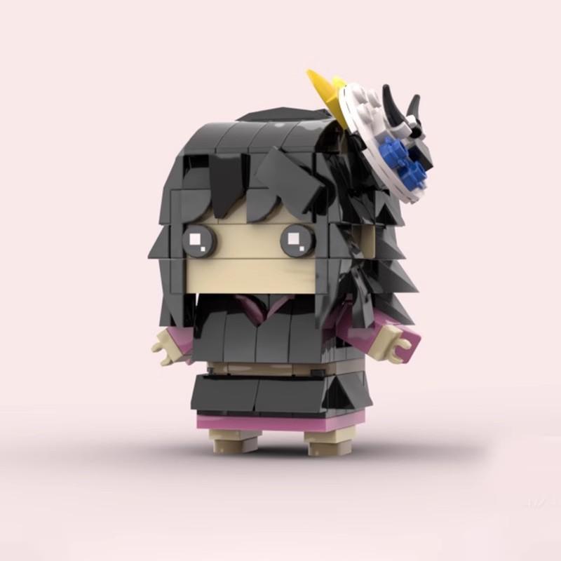The Building Block Is Compatible With The Blade Of Ghost Extermination, And The Square Head Boy Is Assembled And Assembled Into A Toy Model Set.