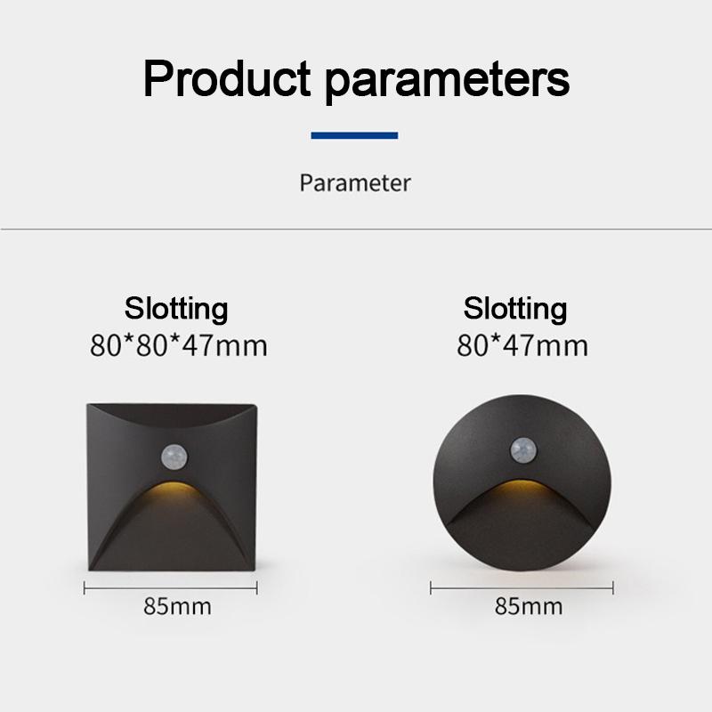 PIR Motion Detector Sensor Led Stair Light Infrared Human Body Induction Lamp Recessed Steps Ladder Staircase Deco Wall Lamps