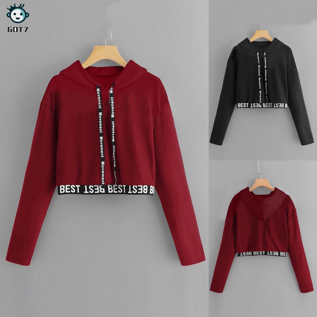 Crop Top Blouses for Women,Loose Round-Neck Long Sleeve Splice Hooded Sweatshirt Short Pullover Tops Blouse Crop Top Blouses for Women,Loose Round-Neck Long Sleeve Splice Hooded Sweatshirt Short Pullover Tops Blouse