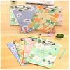 Floral Print Paper Clipboard Office School Supplies Folder File Organize Holder A4 File Clip Board Flip Writing Pad-Horizontal
