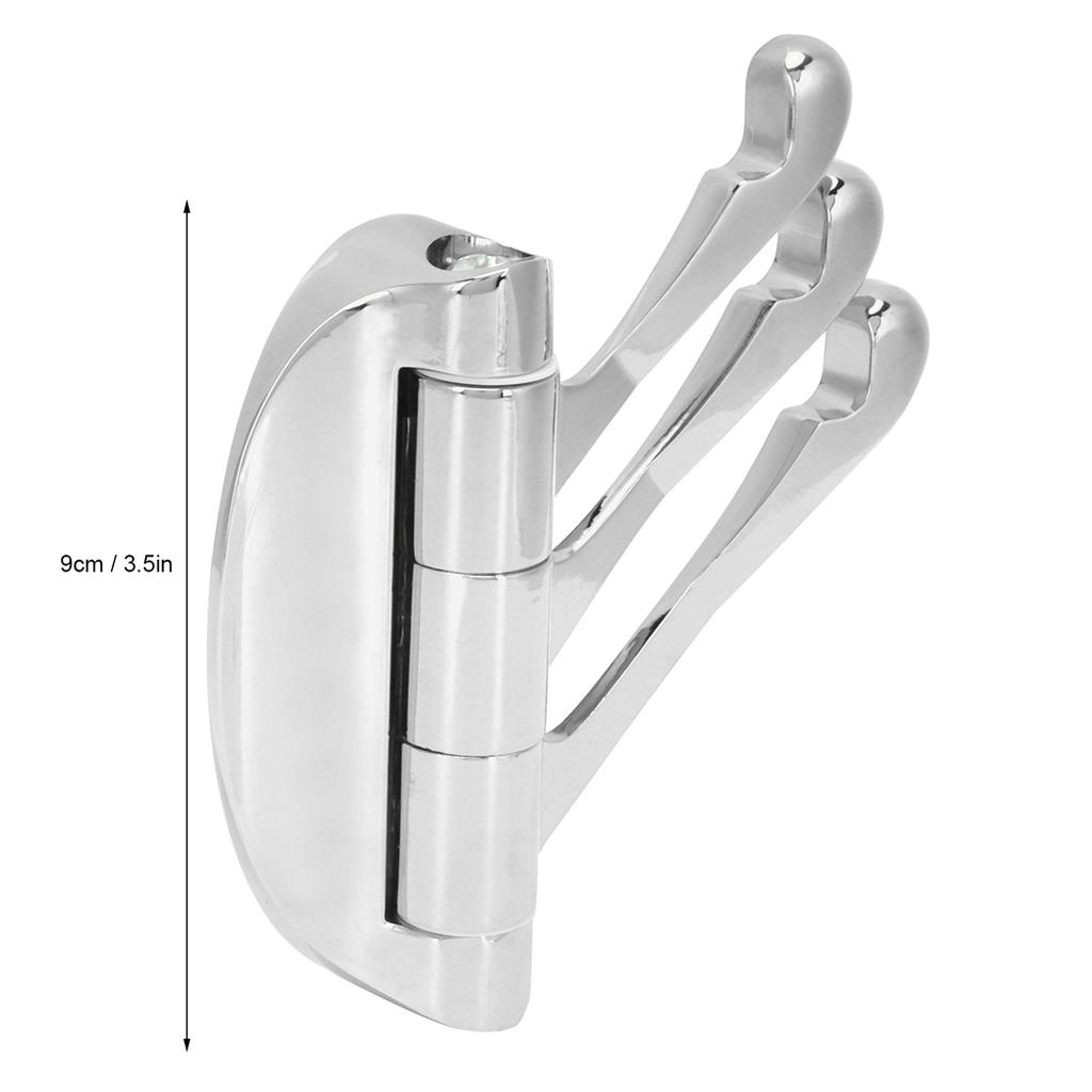 Clothes Hook Wall Mount 180 Degree Foldable Coat Hook Hanger for Home Bathroom Bedroom(ChromePlate )