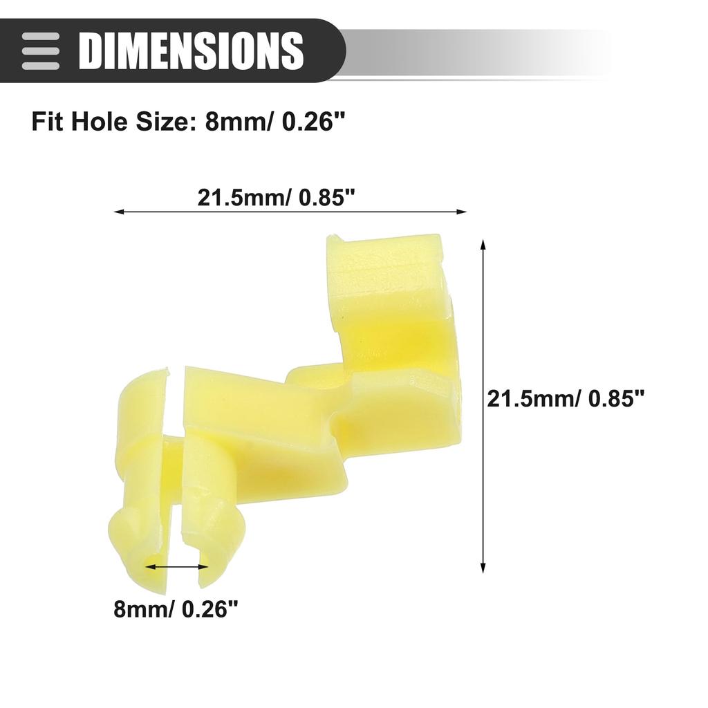 Motoforti Tailgate Door Handle Door Lock Rod Clips for Toyota Highlander 2001-2013 Plastic No.6929312030 White 15 Pairs