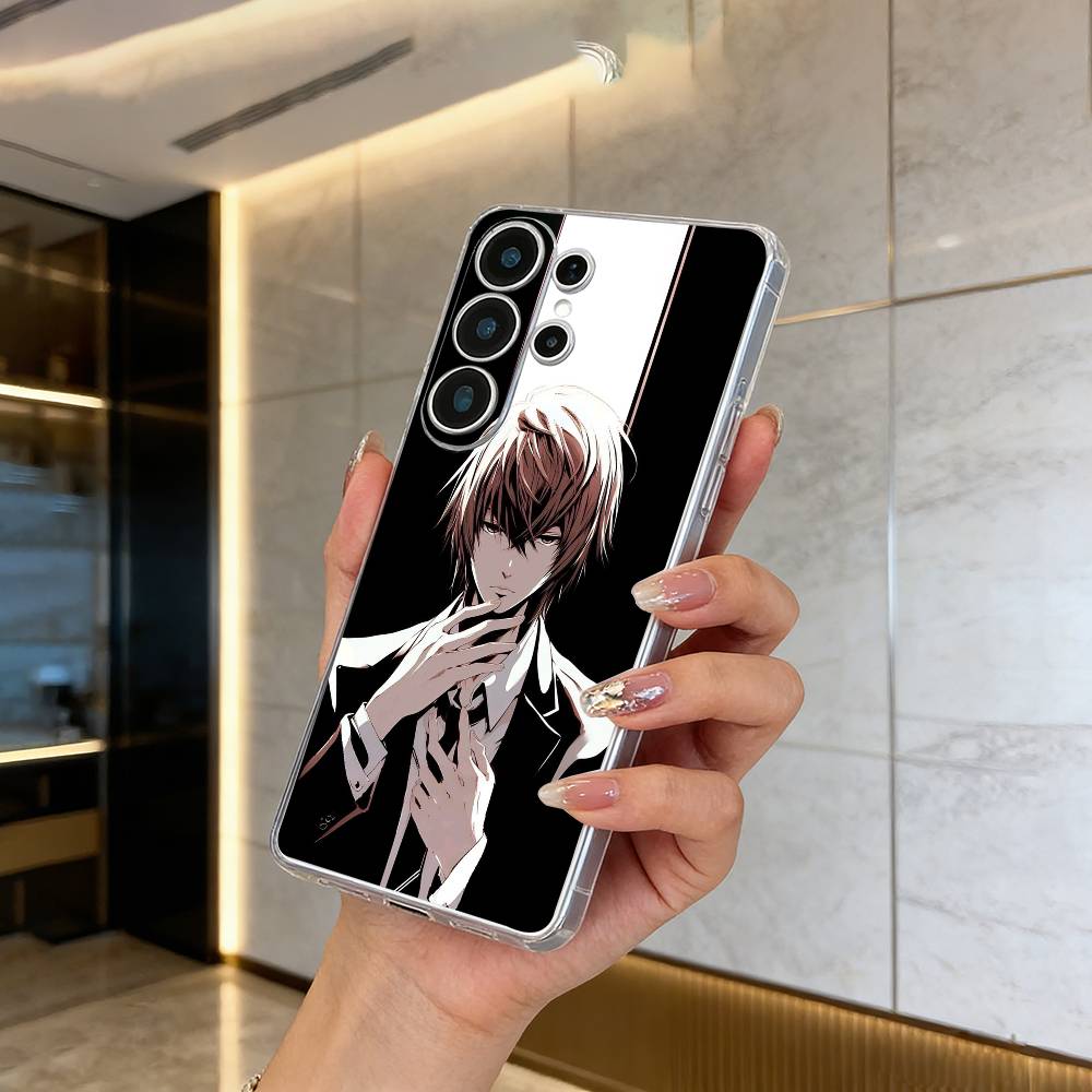 D-Death -Note Light Yagami -L Phone Case For Samsung S25,S24,S21,S22,S23,S30,Ultra,S20,Plus,Fe,Lite Transparent Cover