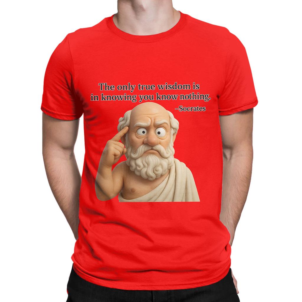 Socrates Quote T Shirt Unisexs Cotton Vintage Tshirts Round Neck Tee Shirt Short Sleeve Clothing Gift Idea