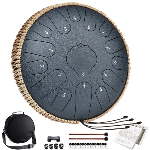 

CHOLEI 13-inch 15-note C Major Tongue Drum, Steel Drum, Percussion Instrument, Perfect for Yoga, Meditation, Healing, Prayer, and Fatigue Relief, Incl