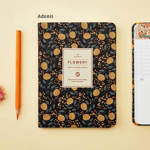 New Arrival Cute PU Leather Floral Flower Schedule Book Diary Weekly Planner Notebook School Office Supplies Stationery