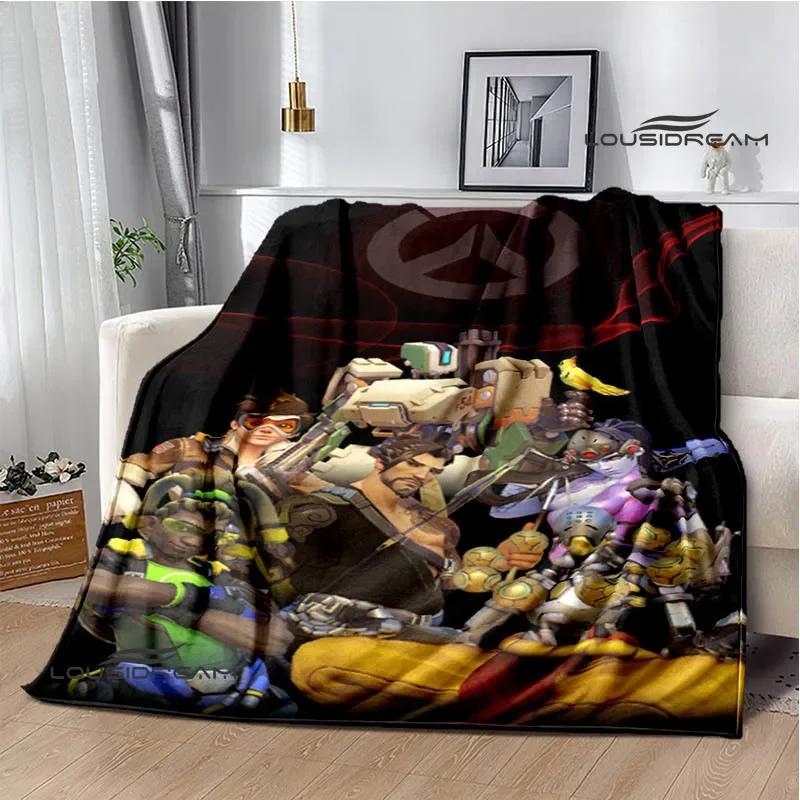 3D Game Overwatch printed blankets warm Flange blankets Soft and comfortable blanket Home travel blanket birthday gift