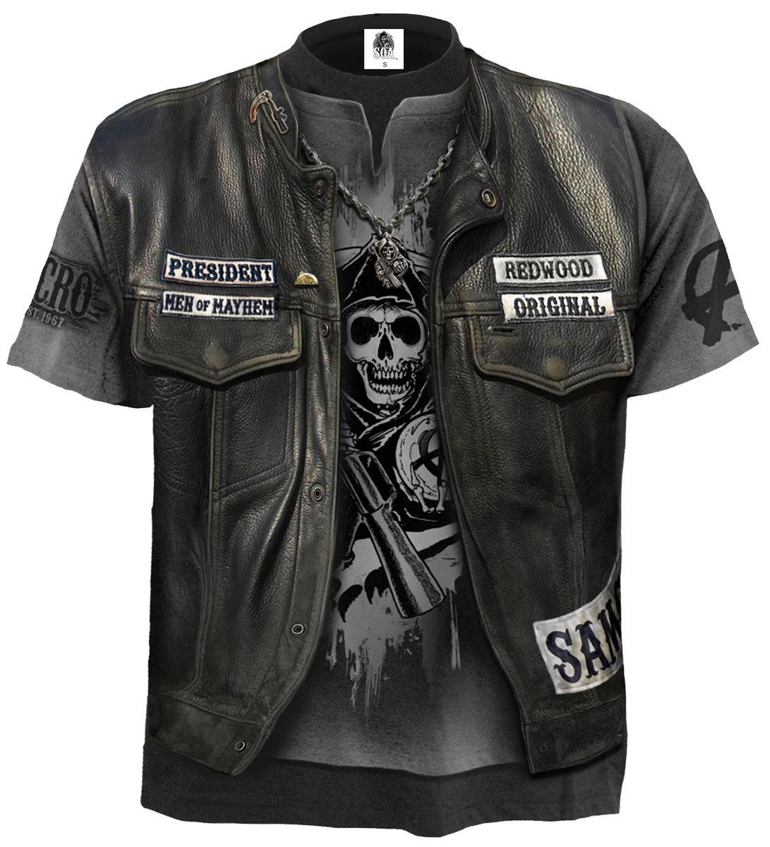 SPIRAL DIRECT JAX WRAP ALLOVER LICENSED T-shirt Sons of Anarchy Redwood Samcro XXL