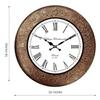 Classic Metal Analog Wall Clock for Elegant Home Decor, Office, School, Gym, Shop and Gifting || Clock Size - 16 x 16 inches (Gold Antique)