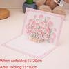 Pop Up 3D Bouquet Greeting Card Postcard Father's Valentine's March 8t Mother's Day Blessings National Day Creative Cards Gift