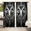 Artistic Modern Baphomet Curtains Light Filtering Design Bedroom Living Room Dining Study Curtain With Rod Pocket Blackout Polyester Perfect For Area