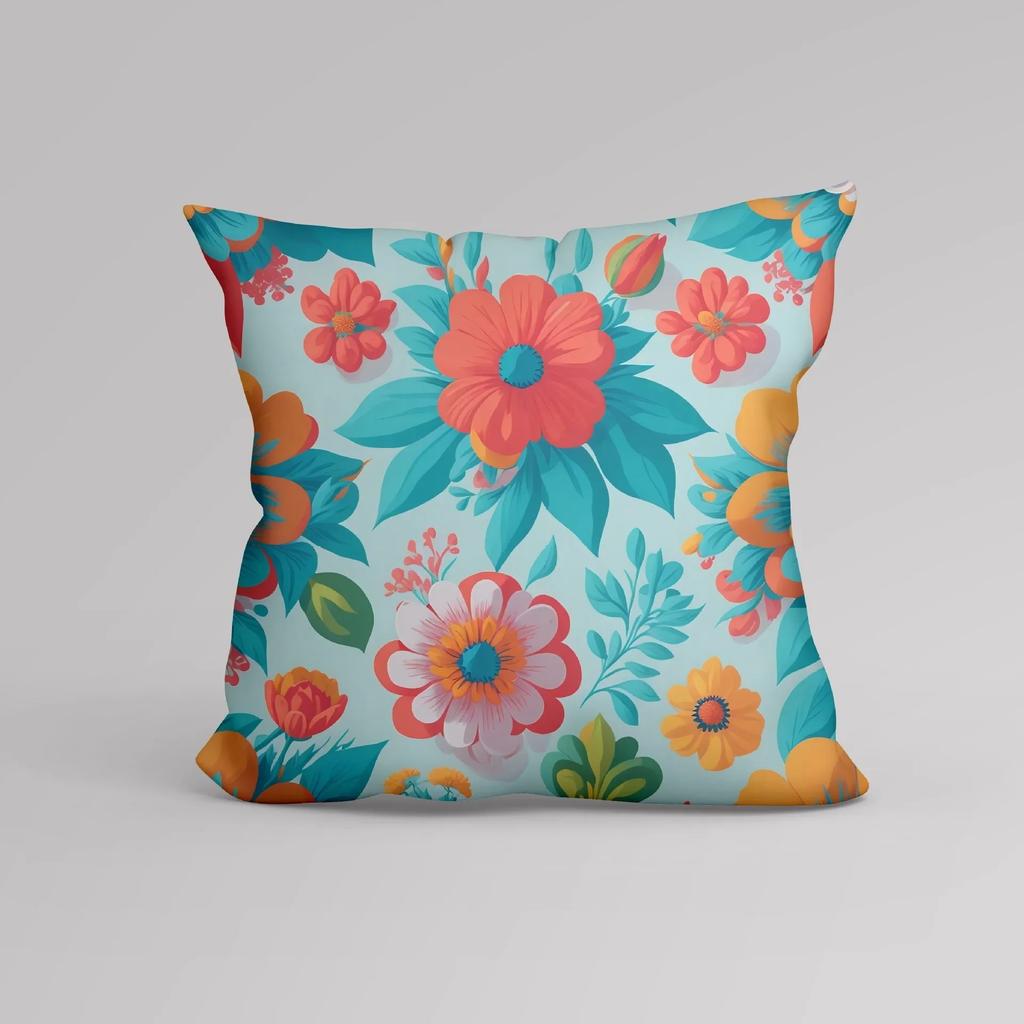 Luxury Home Decoration Cushion Cover Office Sofa Cushion Cover Small Fresh Cartoon Floral Pattern Printed Pillow Cover