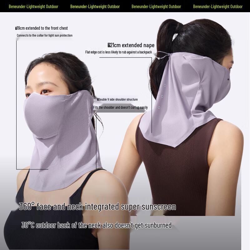 Beneunder Breathable UV Protection Cycling & Hiking Face Mask