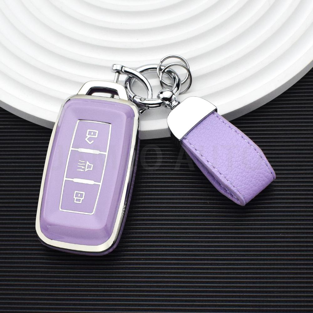 

Soft Key Case For Chery Jetour X70 X90 X95 Plus Key Protective Skin Set Cover Remote Holder Keychain Set