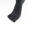 3 Pairs Men'S Business Dress Socks With Toes Solid Black White Comfortable Knitted Cotton Toe Sock High Quality 5 Finger Hosiery