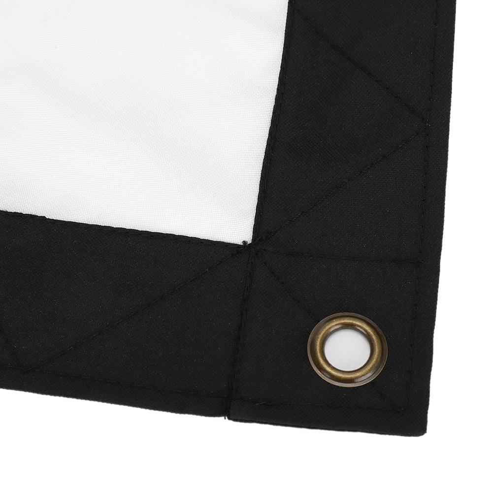 HD Projektionsleinwand Tragbare Faltbare Weiche Projektionsvorhang 100 Zoll 16: 9 4: 3 mit Haken