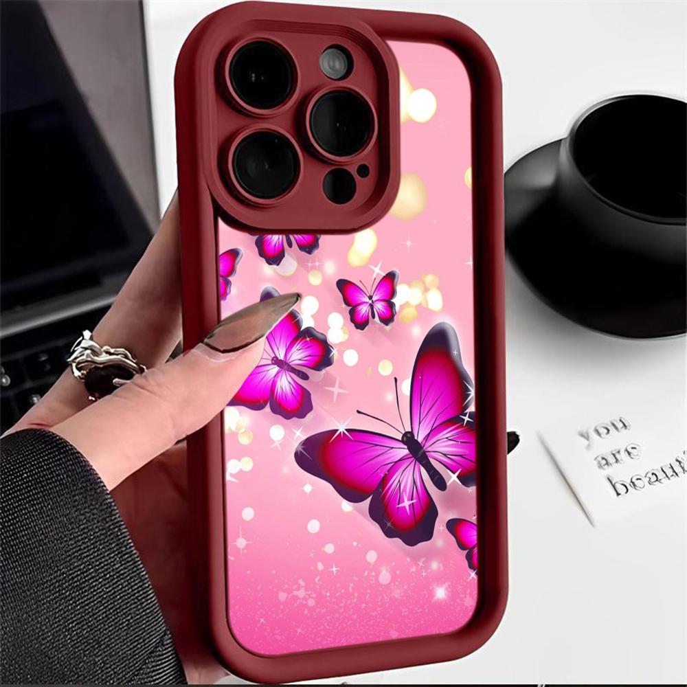 Angel Eye TPU Soft Phone Case for Samsung A05 A04 A10 A30 A13 A23 A53 A14 A24 A34 A54 A15 A25 A35 A55 S20 S23 FE S24 Ultra Ae66 Butterfly flower Cute