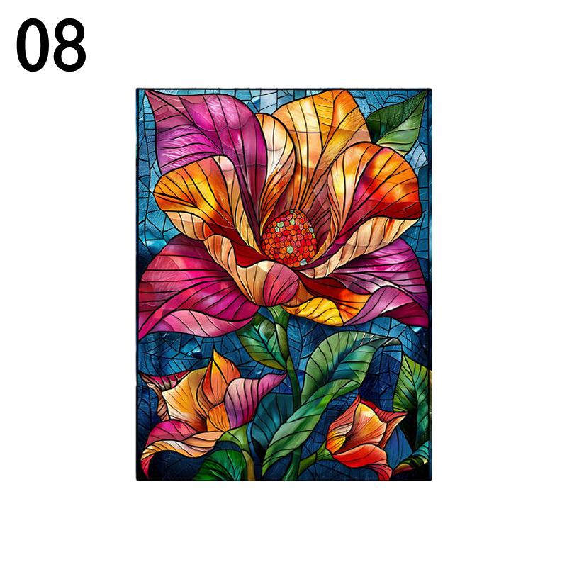 Colorful Stained Glass Film Self-adhesive Frosted Opaque Window Film Toilet Hotel Club Art Decoration Privacy Window Films