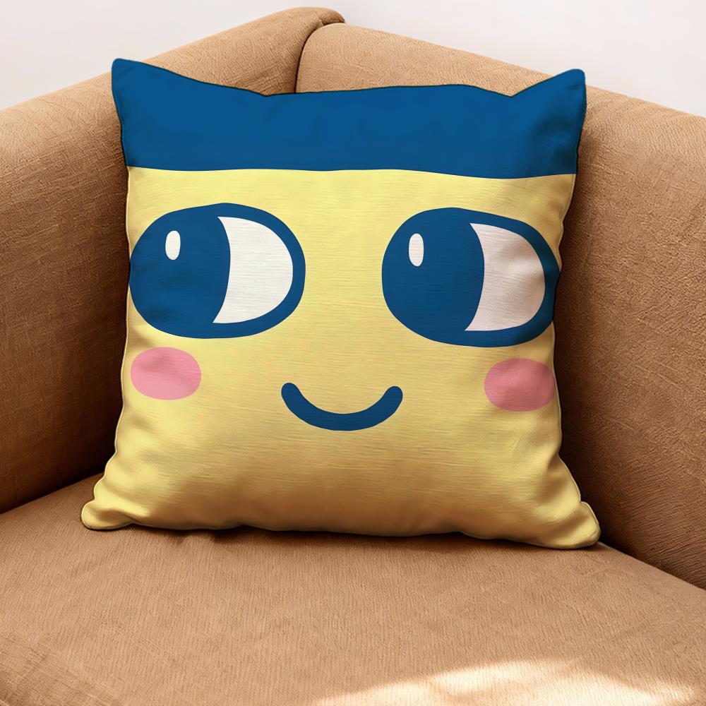 Tamagotchi Cushion Cover Premium Comfort Reversible Pillow Cove -Two In One Design For Any Room & Car Interior