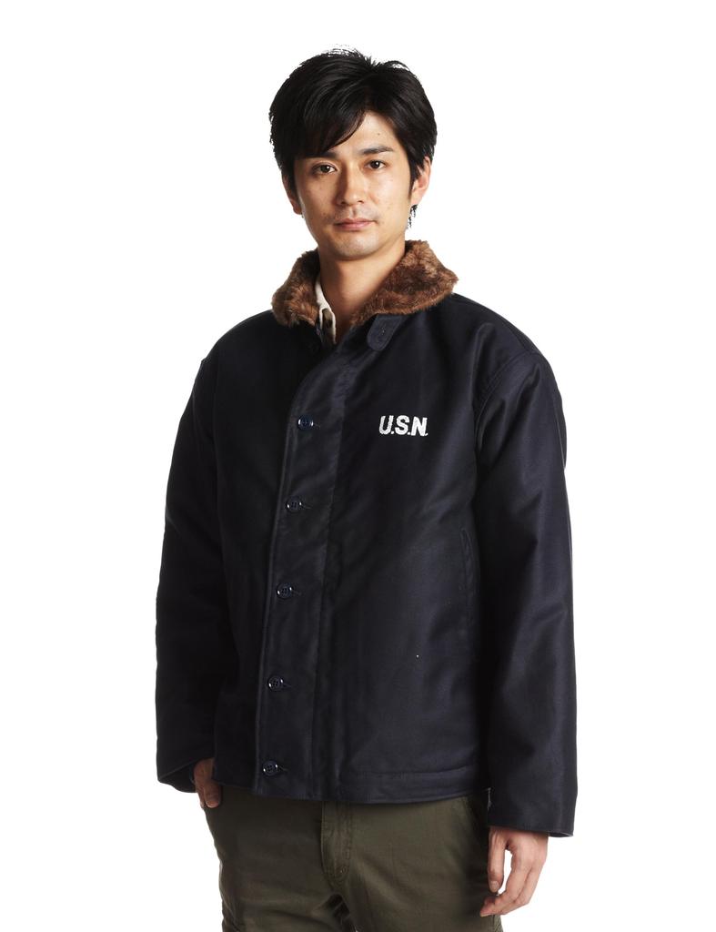 HOUSTON DECK Jacket Military Jacket NAVY Navy 38 (Houston) N-1 5N-1