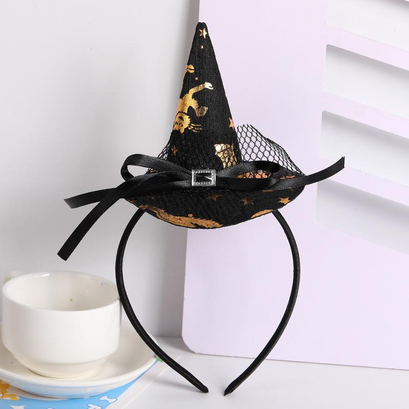 Handmade Halloween Hair Accessory With Spider And Witch Hat For Cosplay And Parties