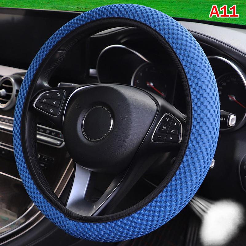 Universal Car Steering Wheel Protective Cover Breathable Elastic Band Anti Slip Flax Suitable 38Cm Four Seasons
