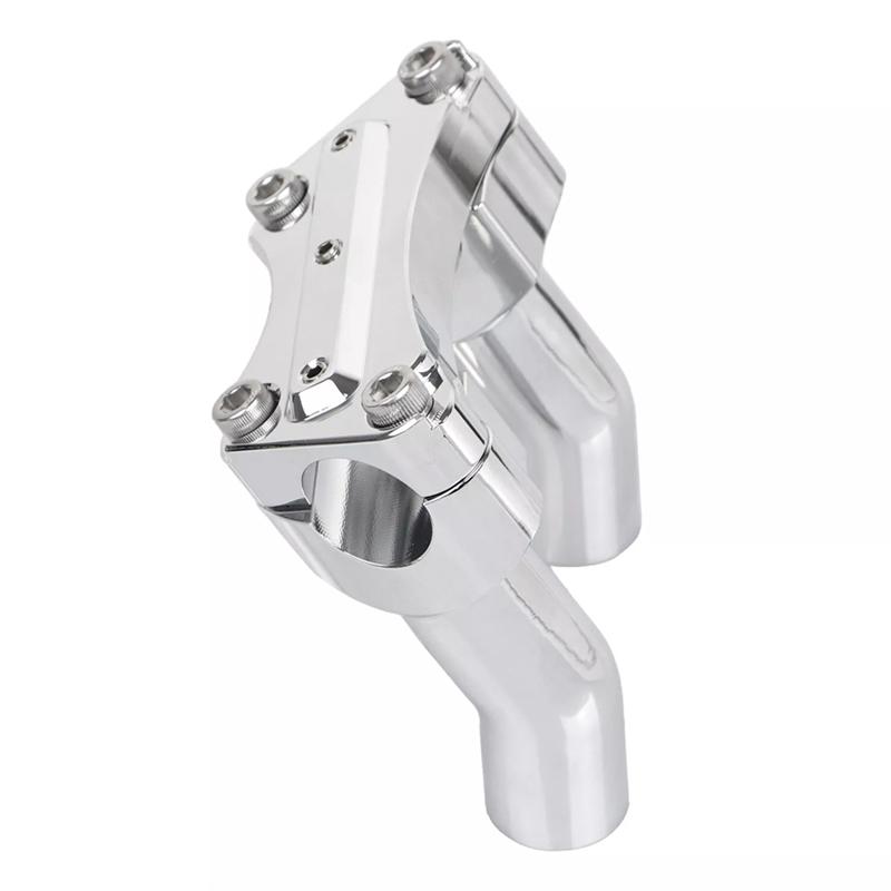 

Chrome 4 Tall Handlebar Risers Top Clamp For Tour Glide Dyna Road King Aluminum Handlebar Riser Handlebar Riser серебряный