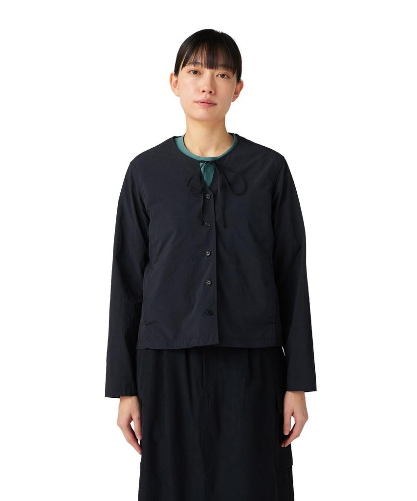 Snow Peak Garment Dyed Blouse Long Sleeve Black SH-25AW001, Women's Top,